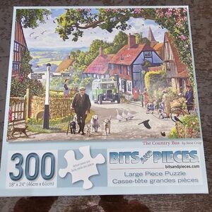 "The Country Bus" 300-piece jigsaw puzzle by artist Steve Crisp